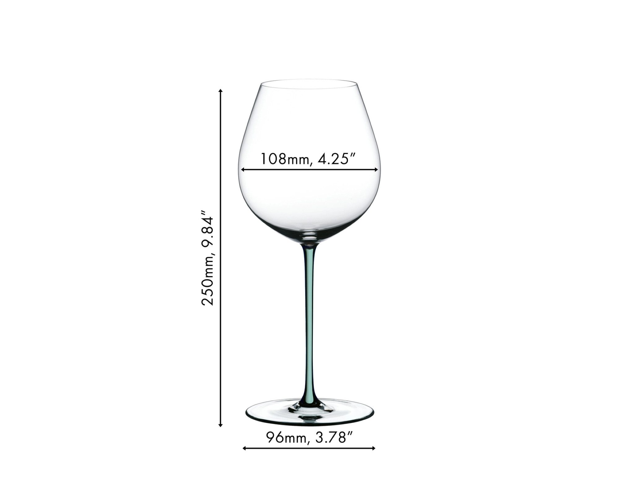 RIEDEL THE WINE GLASS COMPANY Rotweinglas Riedel Fatto A Mano Pinot Noir - Mint, Kristallglas