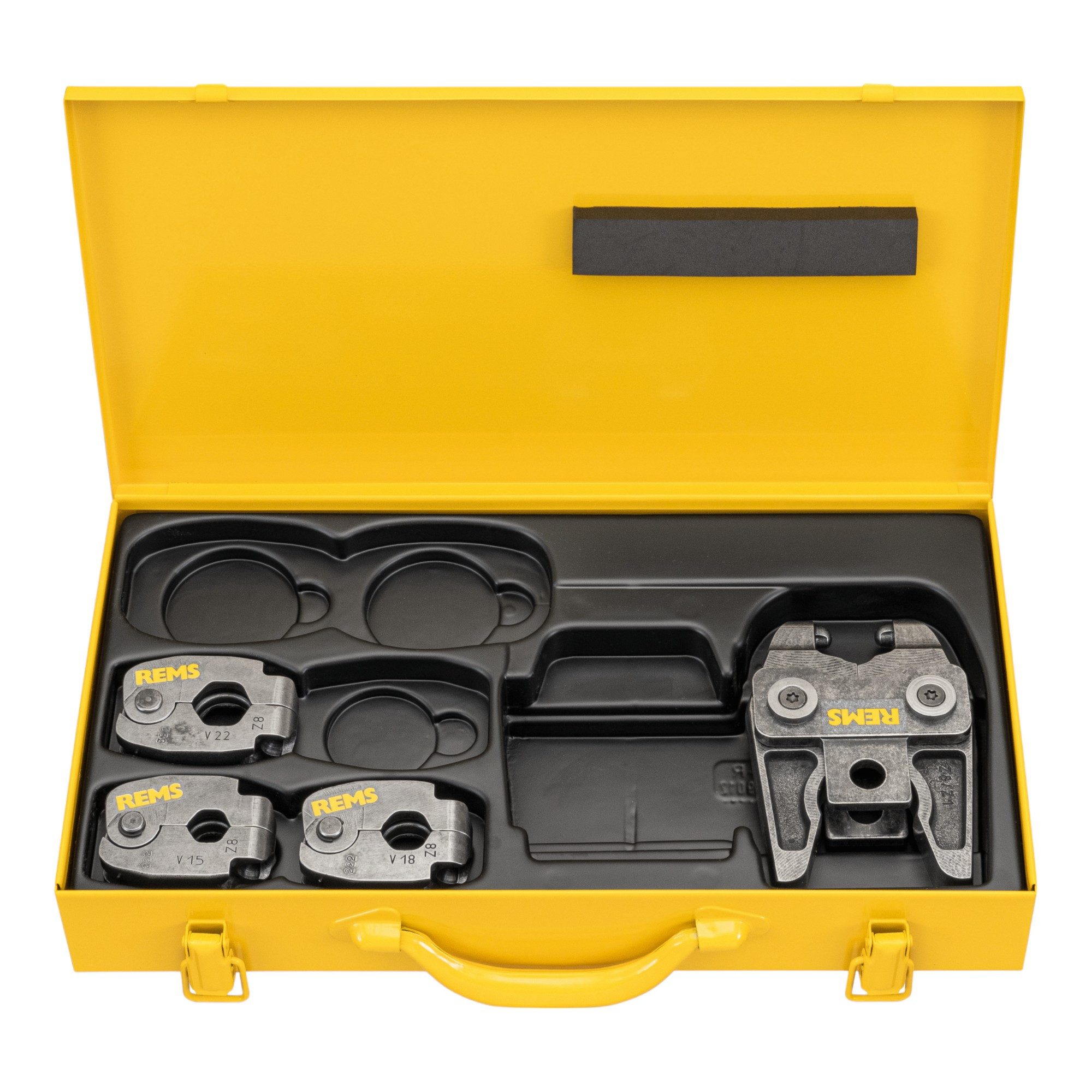 Rems Werkstattpresse Pressring Set V 15-18-22 S Z8 im Stahlblechkasten (574613 R)