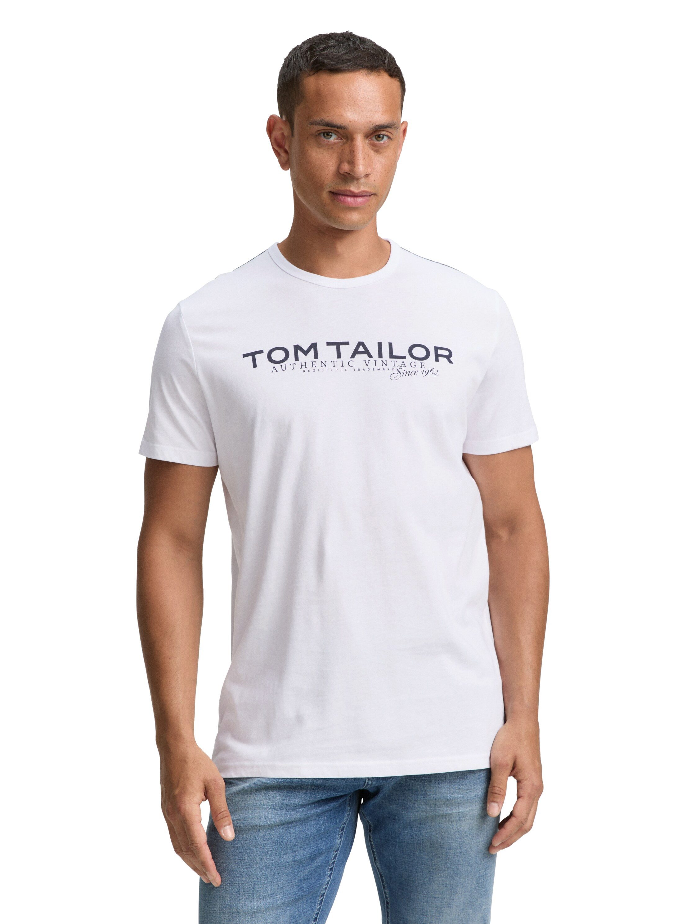 TOM TAILOR Rundhalsshirt mit Logoprint günstig online kaufen