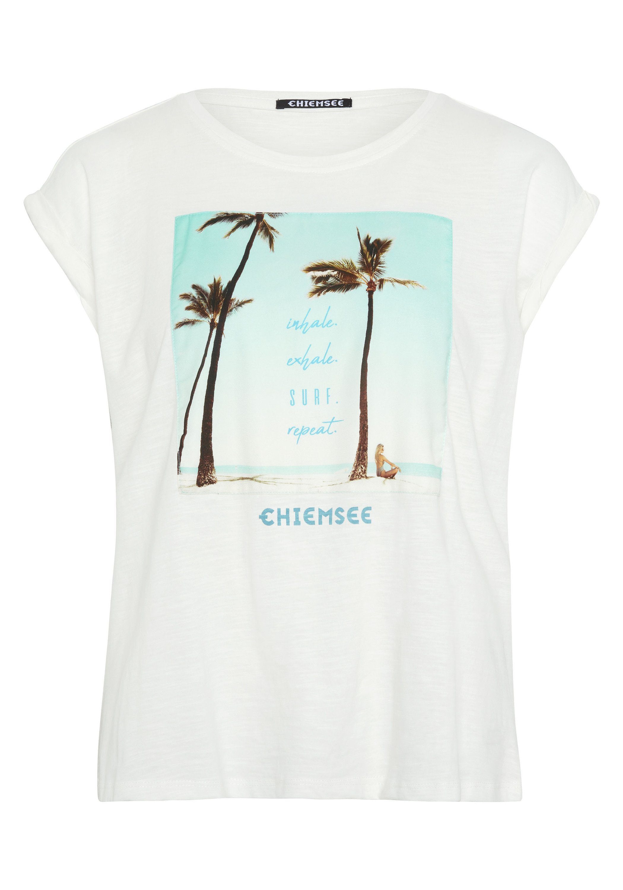 Chiemsee Print-Shirt T-Shirt mit Fotoprint 1 11-4202 Star White