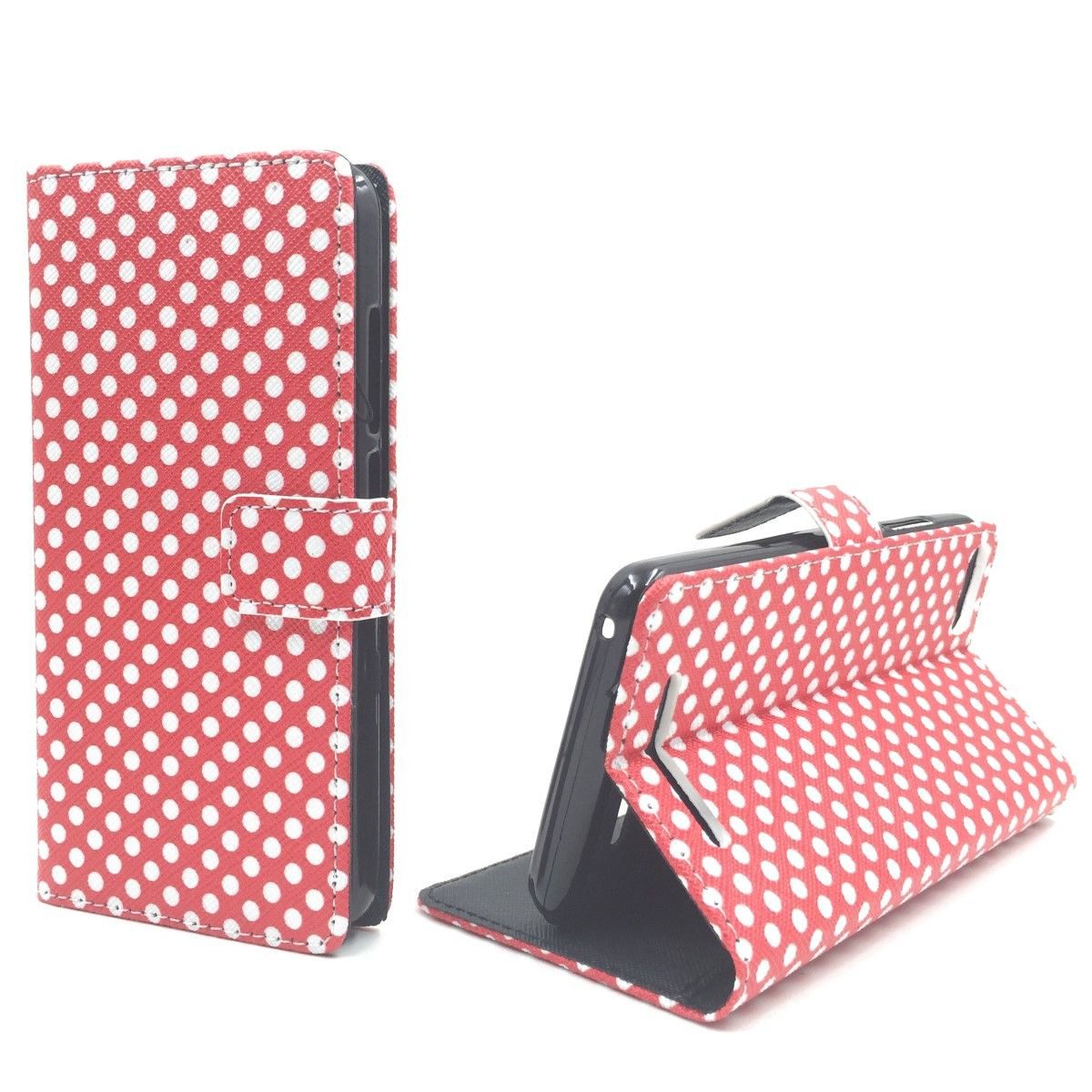 König Design Handyhülle Wiko Lenny 3, Wiko Lenny 3 Handyhülle Bookcover Rot
