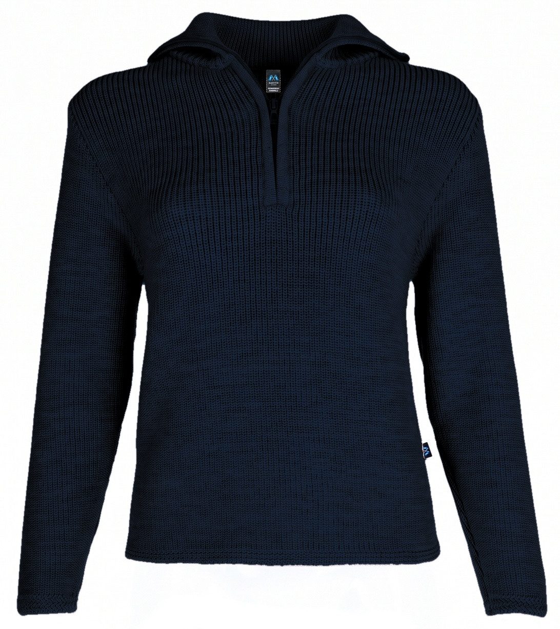 Blauer Peter Troyer für Damen aus Merino mit Reißverschluß