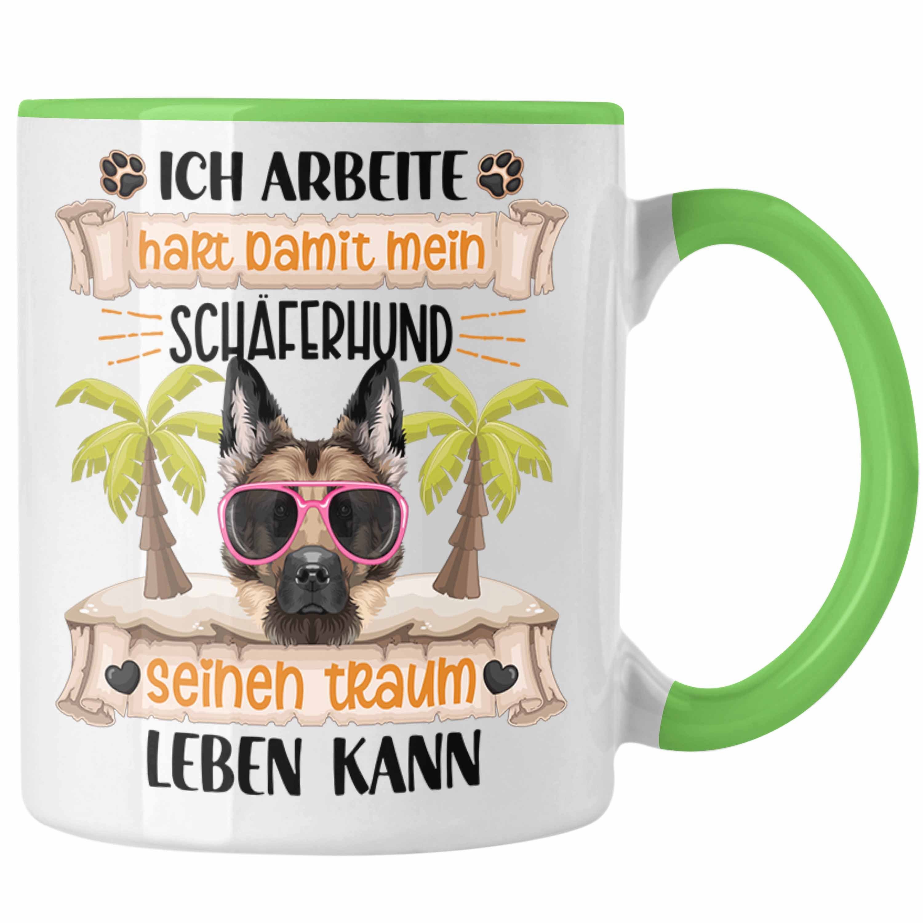 Trendation Tasse Schäferhund Besitzer Tasse Geschenk Lustiger Spruch Geschenkidee Ich A Grün