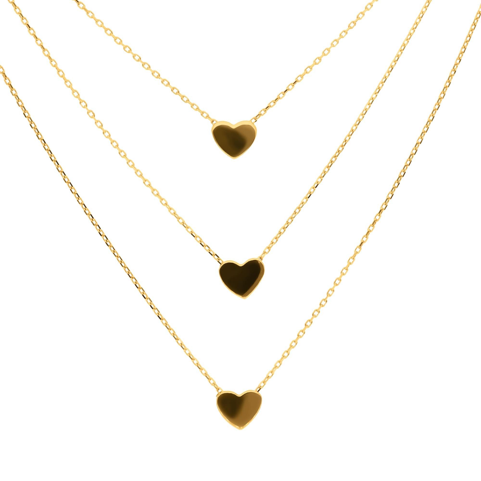 Suzan Gold Kette mit Anhänger 375er Gold Herzanhänger Halskette Damen – was günstig online kaufen