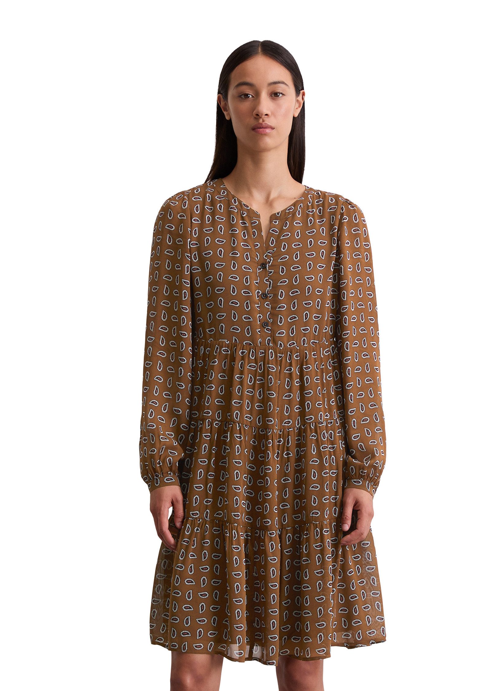 Marc O'Polo Druckkleid aus Viskose-Crêpe