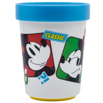 Disney Kindergeschirr-Set Disney Mickey Maus Kinder Geschirr-Set 3 tlg (3-tlg), 1 Personen, Kunststoff, antirutsch Becher Teller Schüssel