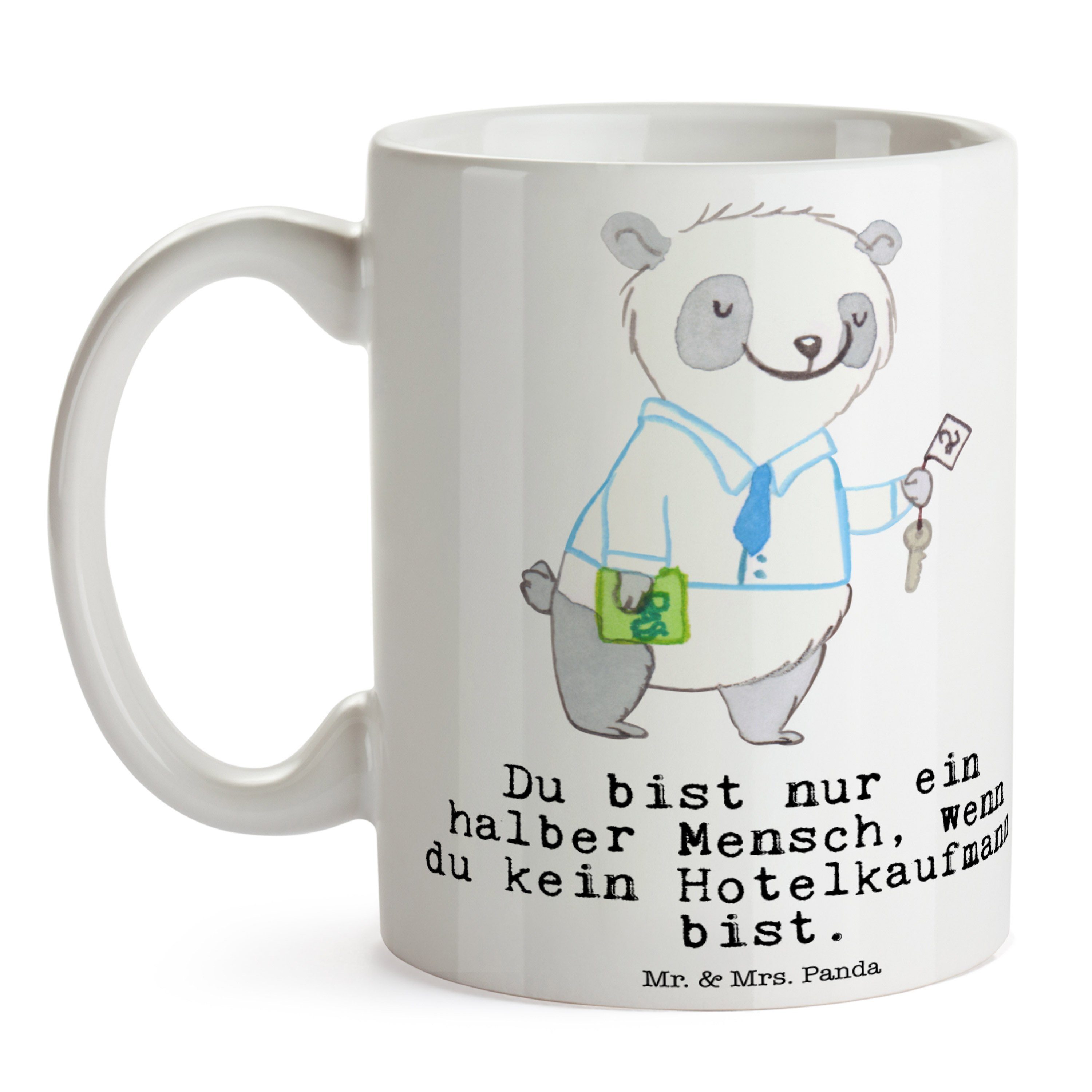 Mr. & Panda Tasse Geschenk, Hotelkaufmann Keramik Herz - Kollegin, Mrs. Kaffeebecher, Hot, mit - Weiß