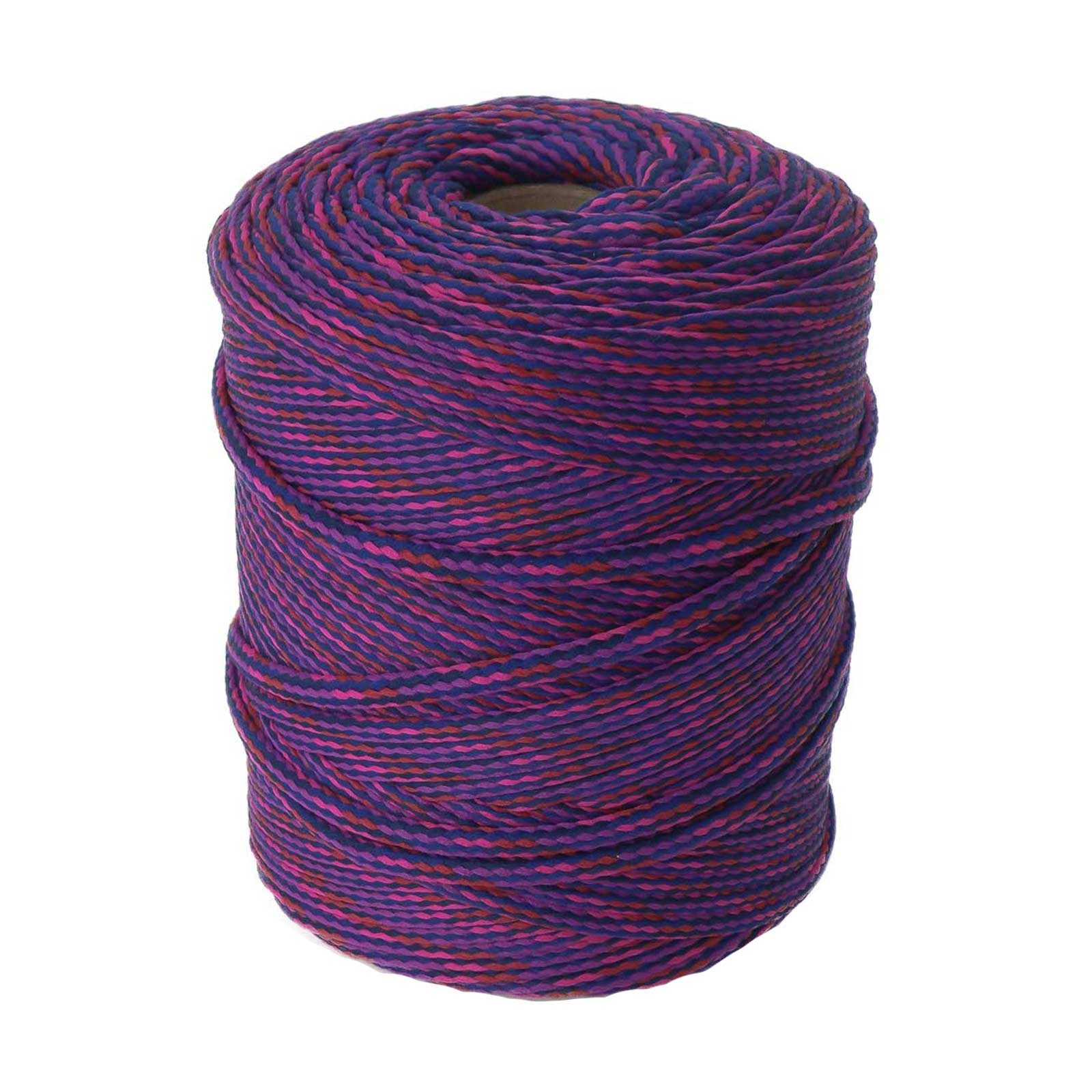 maDDma Seil 100m Polyester-Schnur Kordel 4mm, mehrfarbig, verschiedene Farben, blau/lila/rot/pink