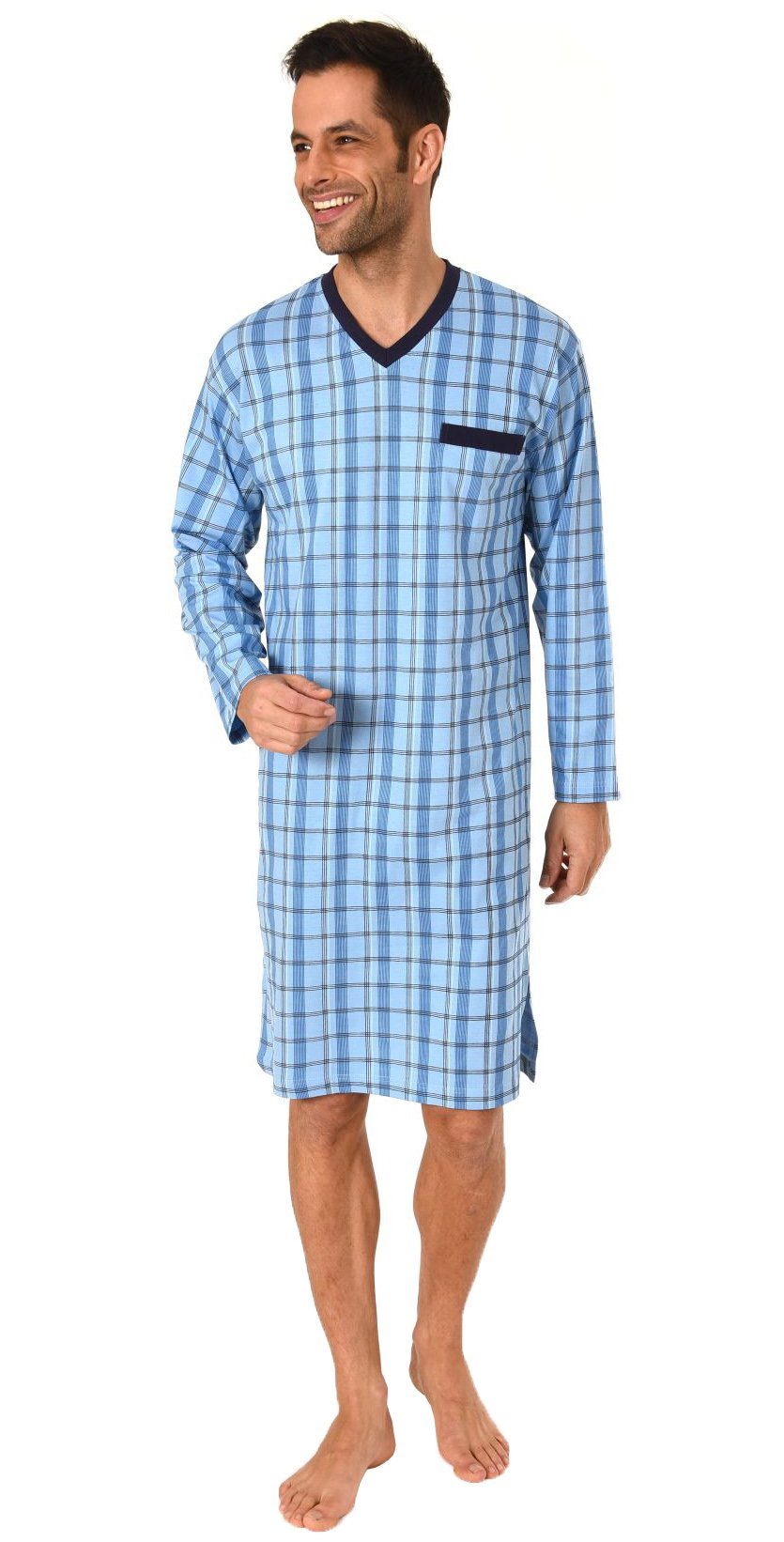 Normann Pyjama »Herren Nachthemd langarm - auch in Übergrössen bis Grösse  70 - kariert - 291 110 90 441« online kaufen | OTTO