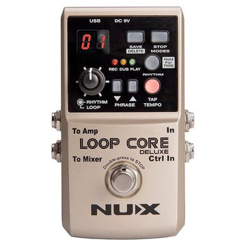 Nux E-Gitarre Loop Core Deluxe Bundle Looper Effektpedal, Effektpedal