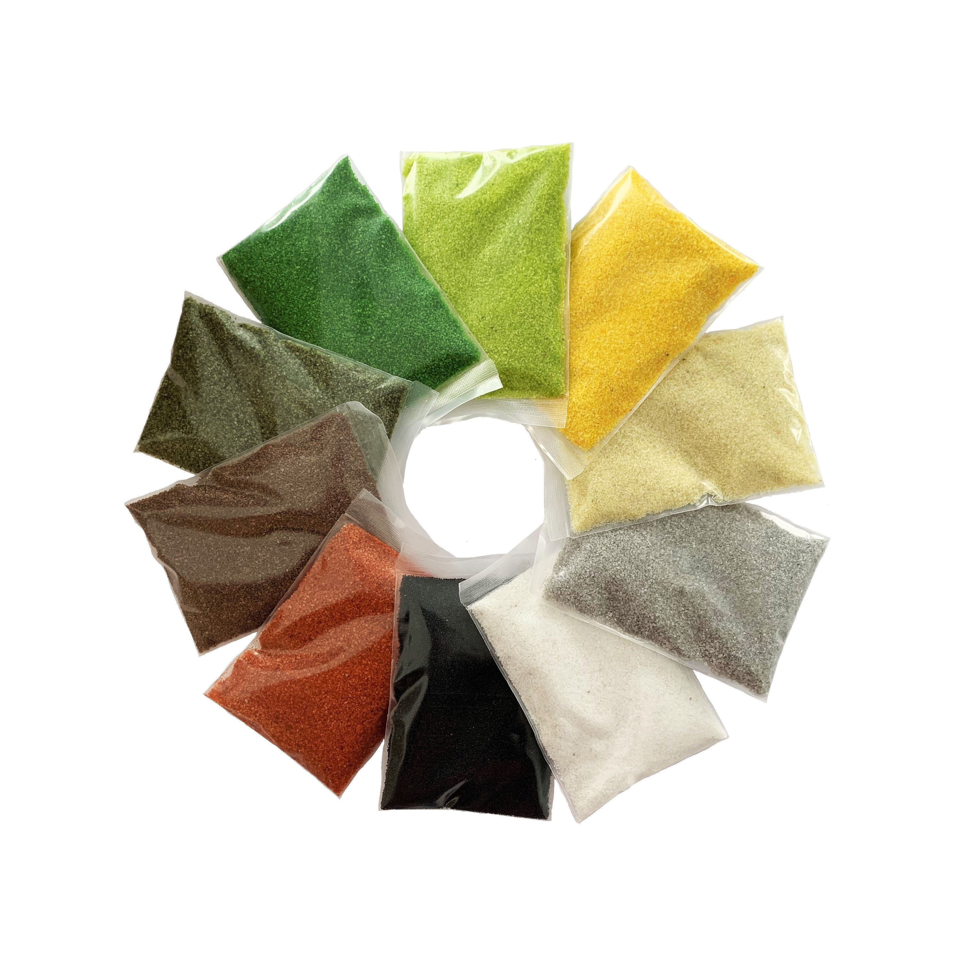 naninoa GmbH Streudeko FARBSAND, Decosand Set 0,5mm (Mix 3) 10x100g = 1kg