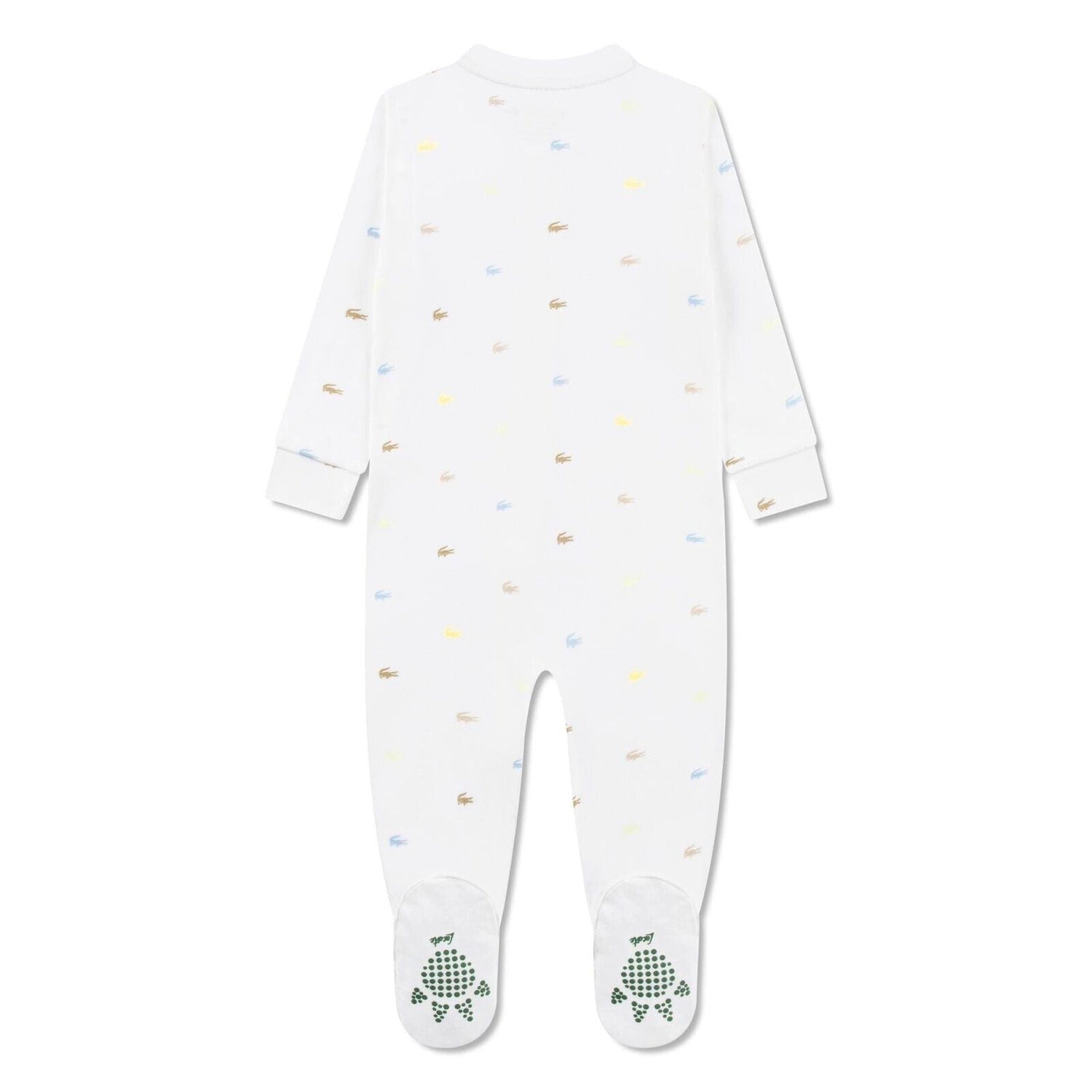 Lacoste Strampler Lacoste Baby-Strampler mit Füßchen – weiß, Jersey