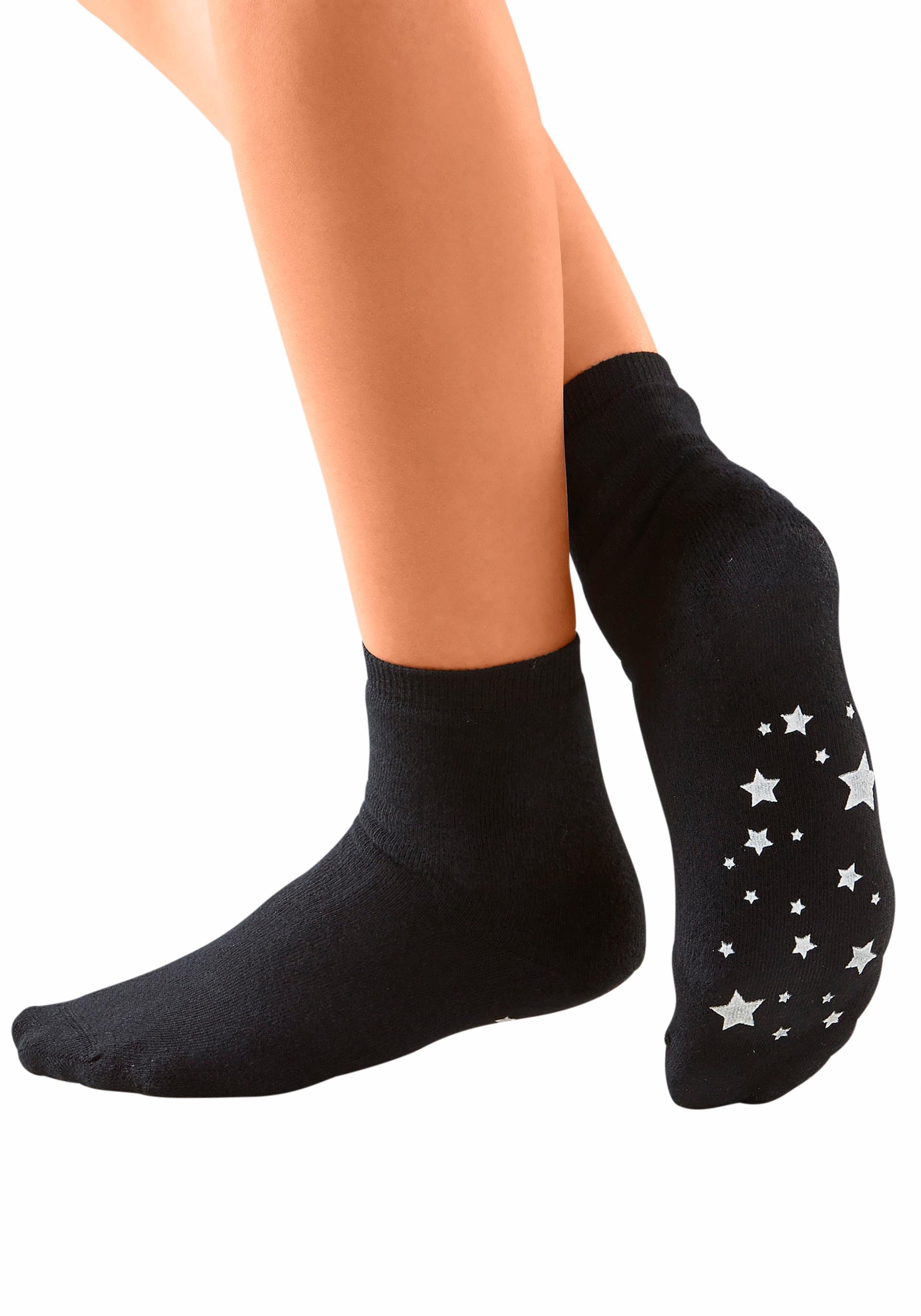 Lavana ABS-Socken (Set, 3-Paar) mit Antirutschsohle Sterndesign im