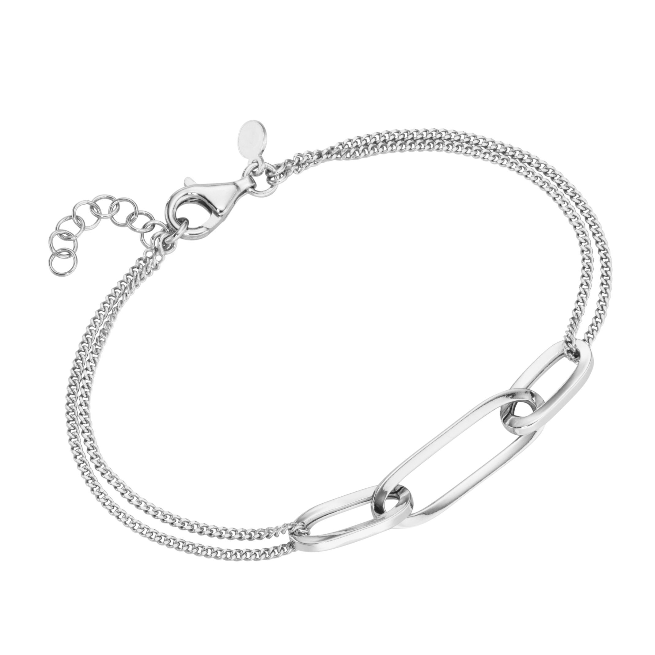 Smart Jewel Armband Mittelteil ovale Glieder, Panzerkette, Silber 925 | Silberarmbänder