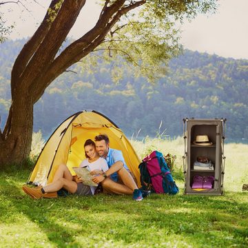 relaxdays Falttürenschrank Faltbarer Campingschrank