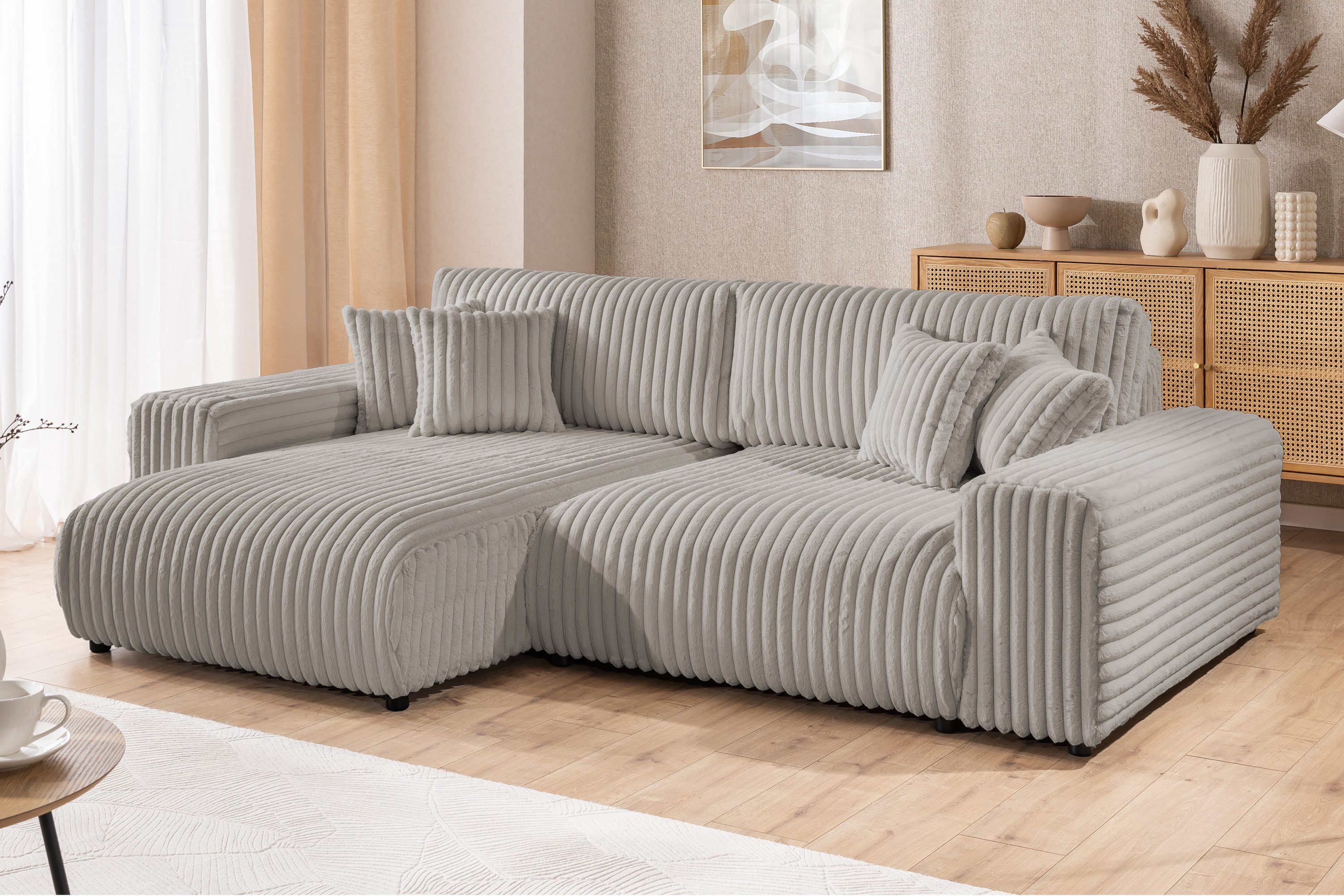 S-Style Möbel Ecksofa Mollis mit Schlaffunktion günstig online kaufen