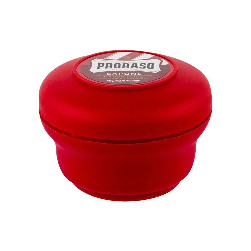 PRORASO Red Butter, with 150ml Soap Rasierseife Sandalwood Shea Shaving PRORASO
