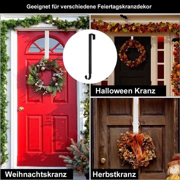 GelldG Türhaken Kranzaufhänger für Haustür Weihnachten Kränze Dekorationen Türhaken