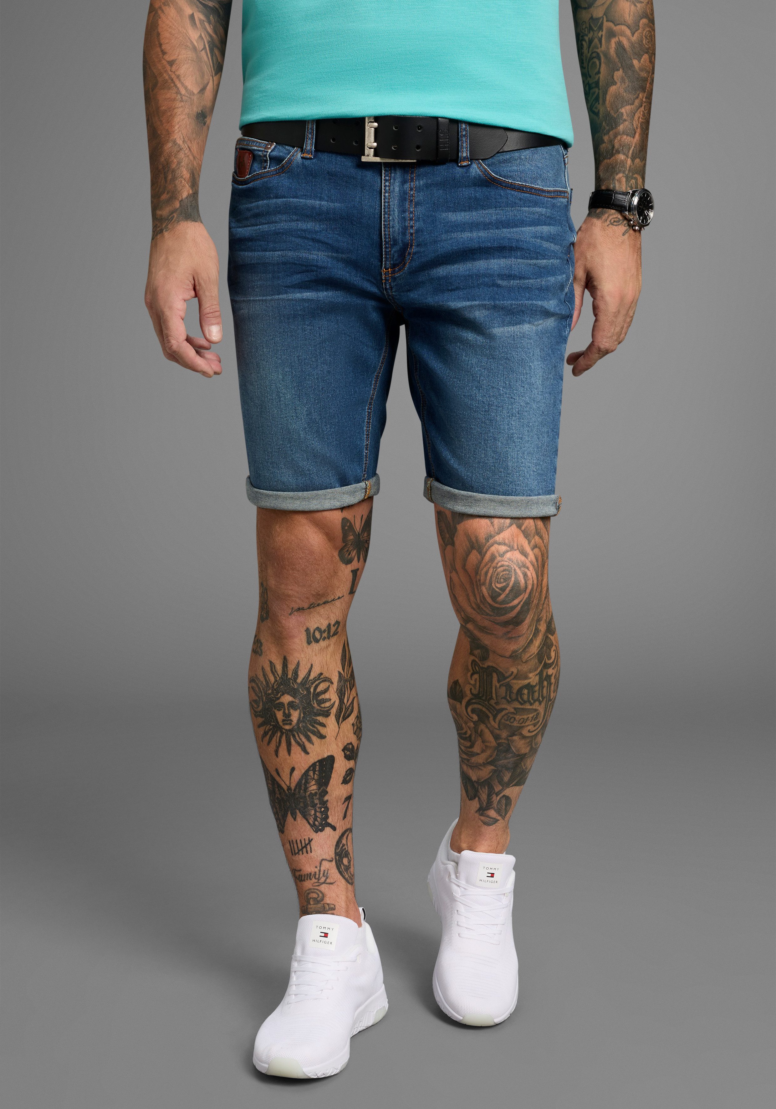 Bruno Banani Jeansshorts Hutch-Shorts gerade geschnittene kurze Beine, nied günstig online kaufen
