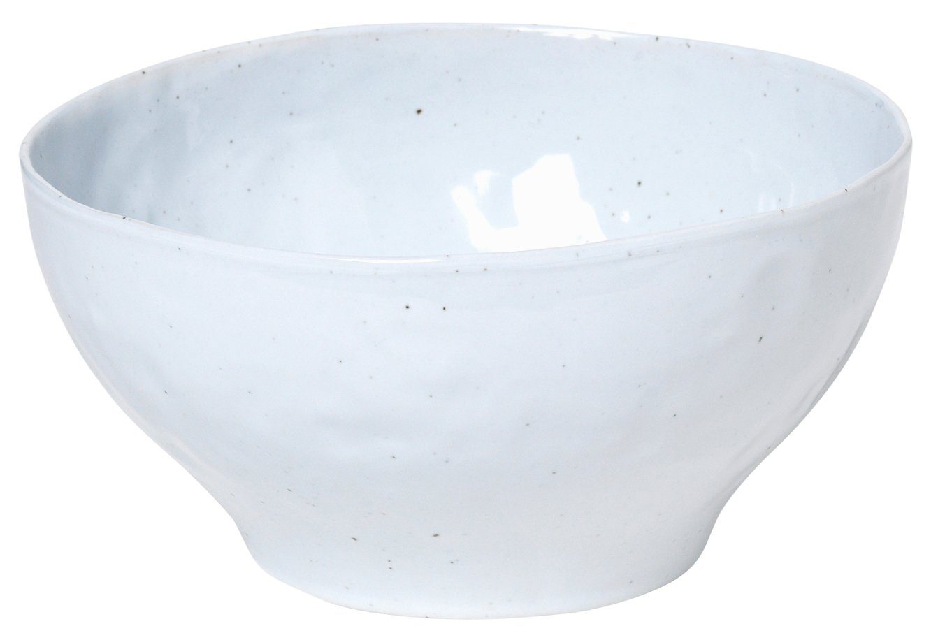 Broste Copenhagen Schale Shape Soft Grey Schale 15 x 7,5 cm, Porzellan mit reaktiver Glasur, (Schüsseln & Schalen), Shape Schüssel