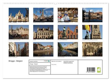 CALVENDO Wandkalender Brügge - Belgien (Premium, hochwertiger DIN A2 Wandkalender 2023, Kunstdruck in Hochglanz)