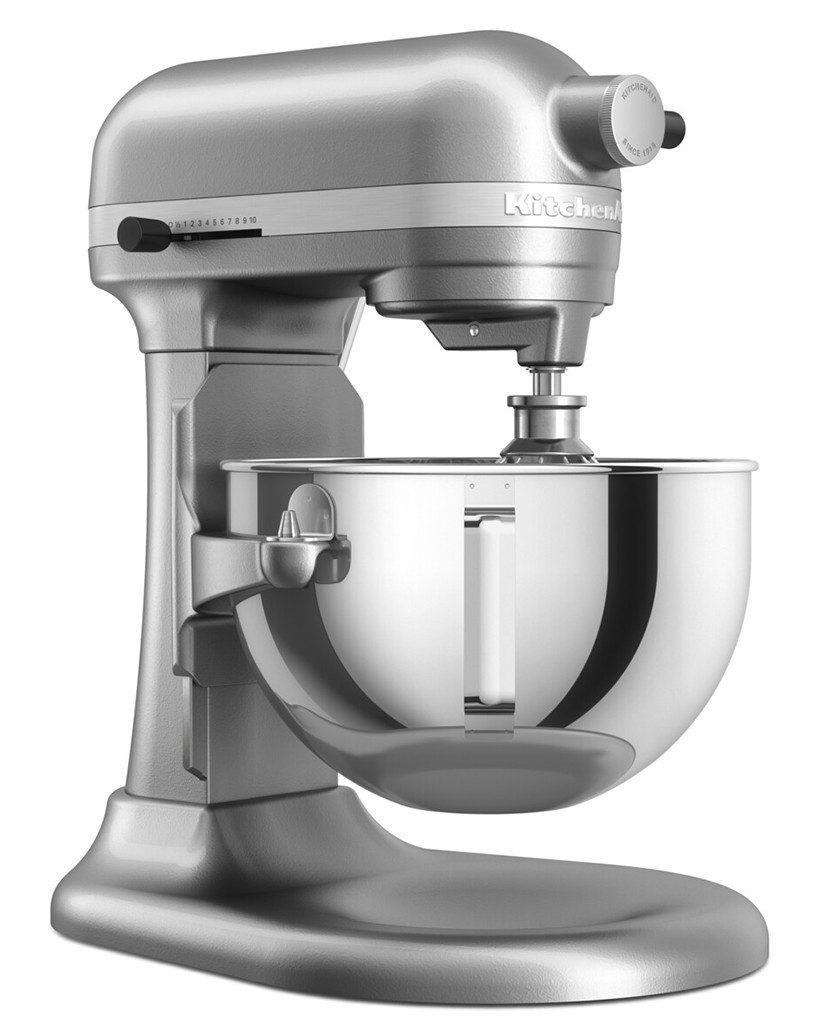 KitchenAid Küchenmaschine 5KSM55SXXECU, 375 W, 5,2 l Schüssel, Passgenauer Spritzschutz mit verbessertem Design