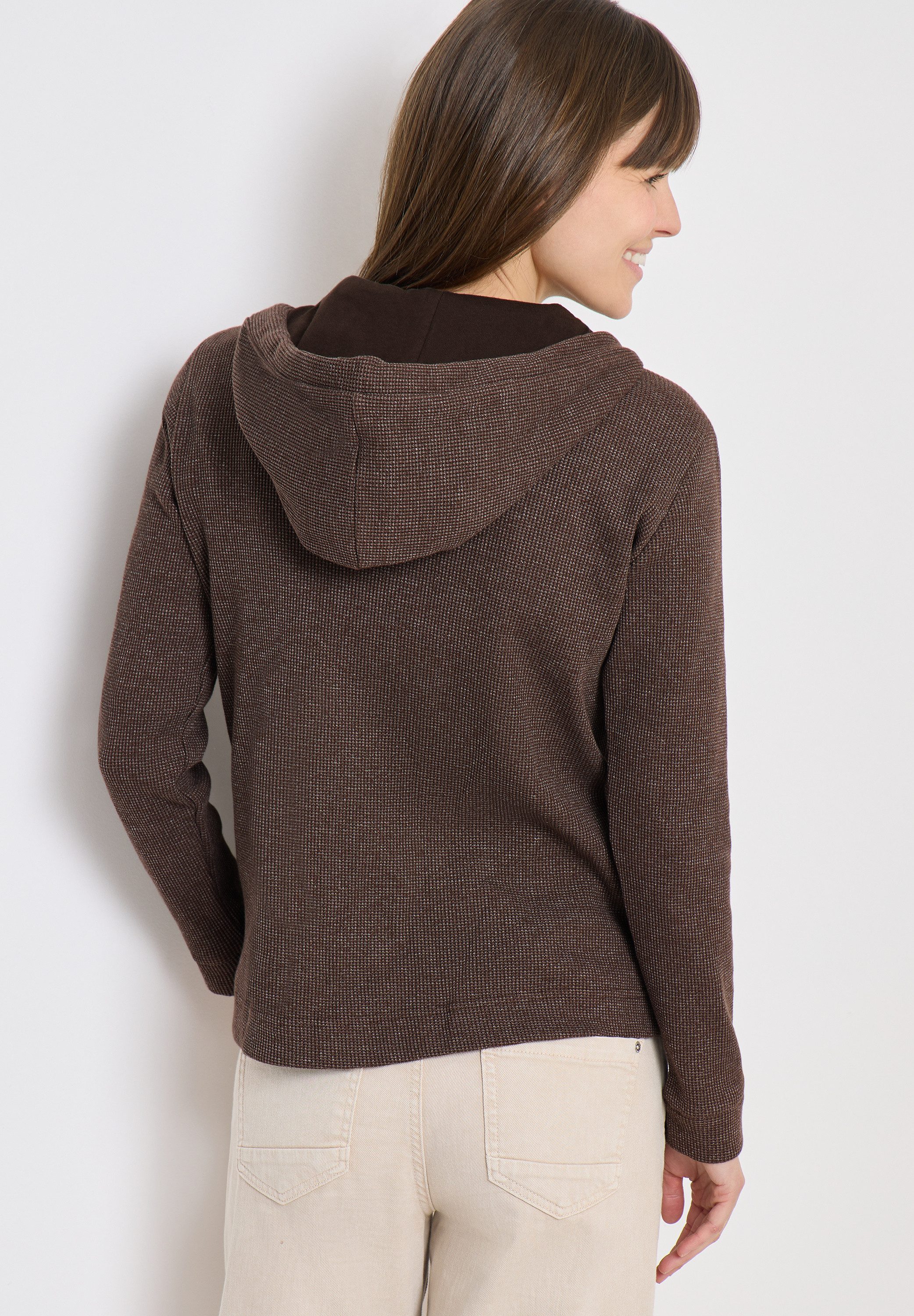 CECIL Kapuzensweatjacke mit Kapuze und Taschen
