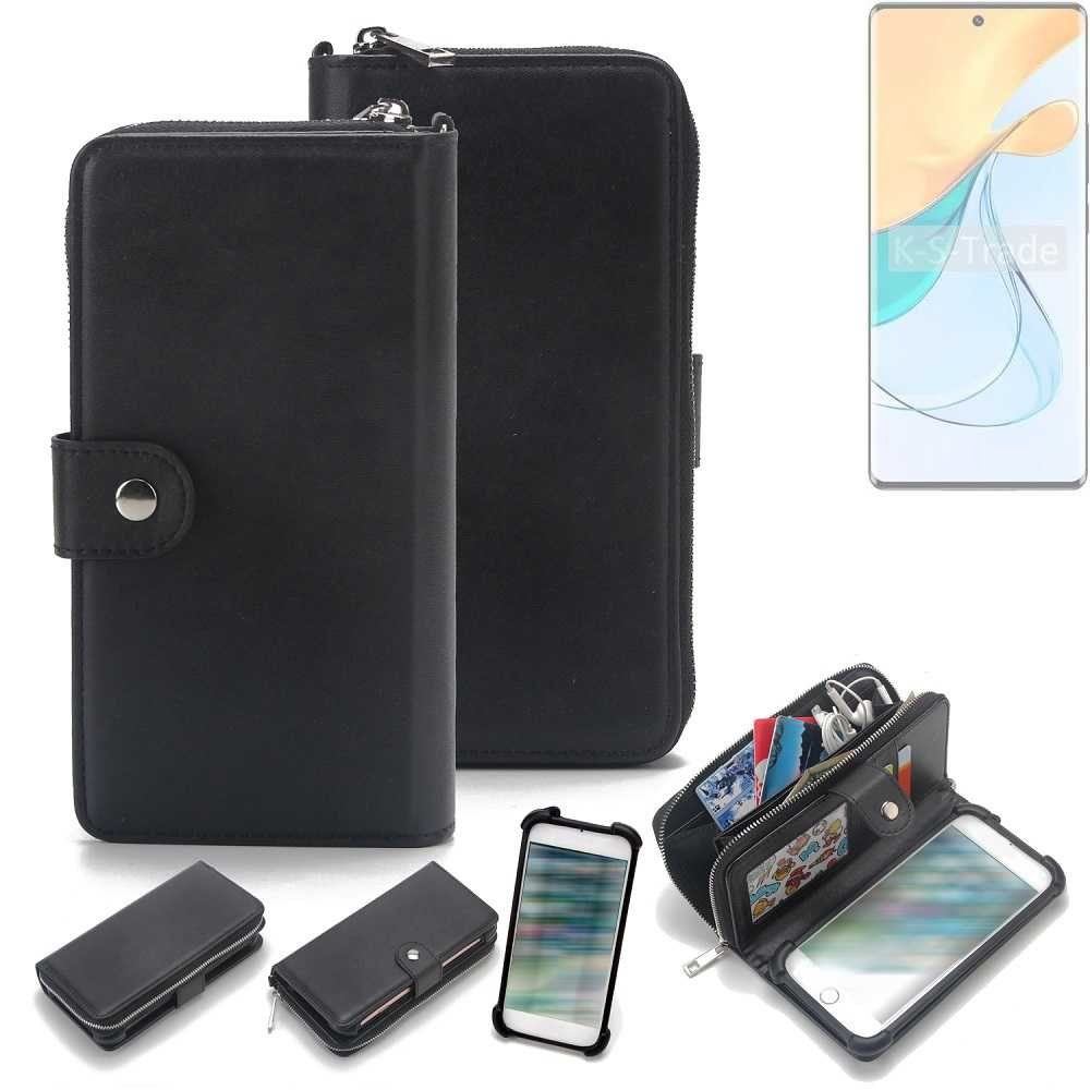 K-S-Trade Handyhülle für ZTE Blade V50 5G, 2in1 Handyhülle Schutzhülle & Portemonnee Cover Handy Hülle