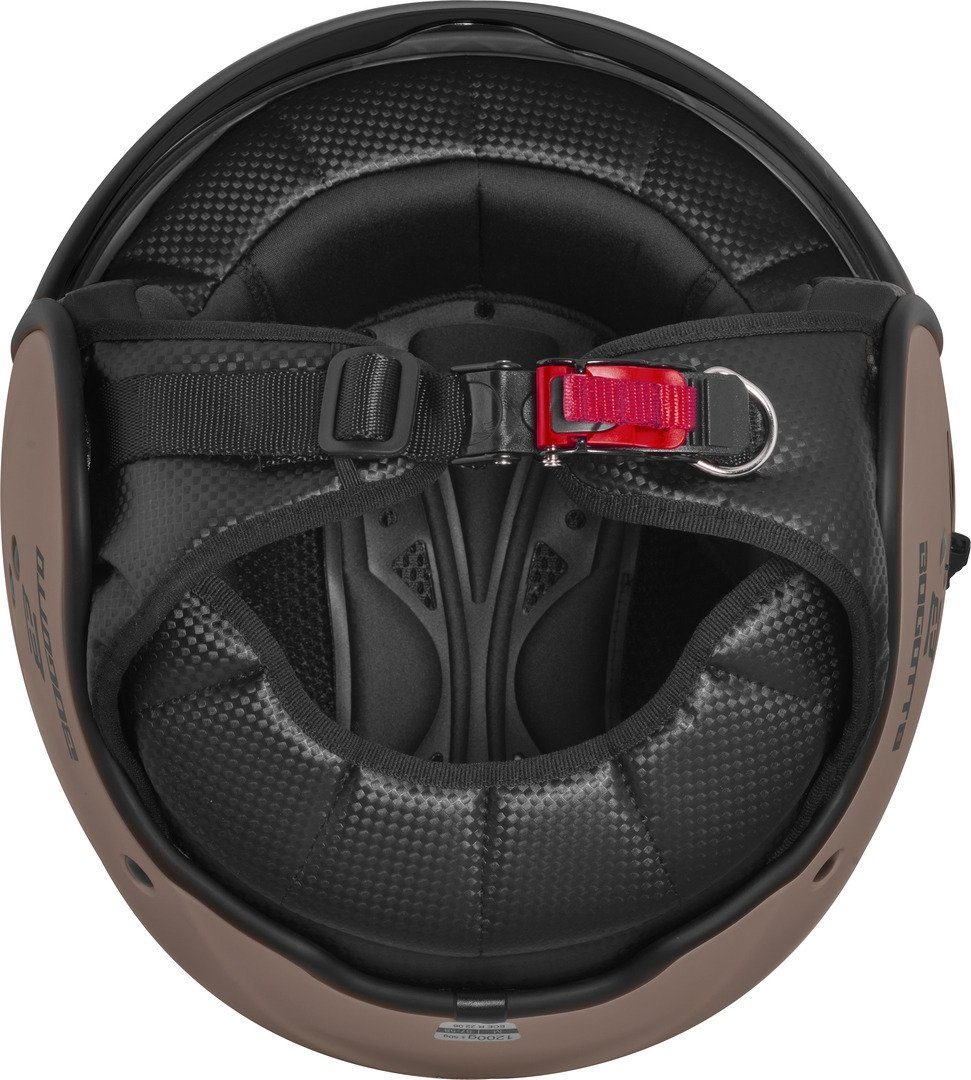 Bogotto Motorradhelm H595 SPN Jethelm, herausnehmbares Innenfutter,integriertes Sonnenvisier