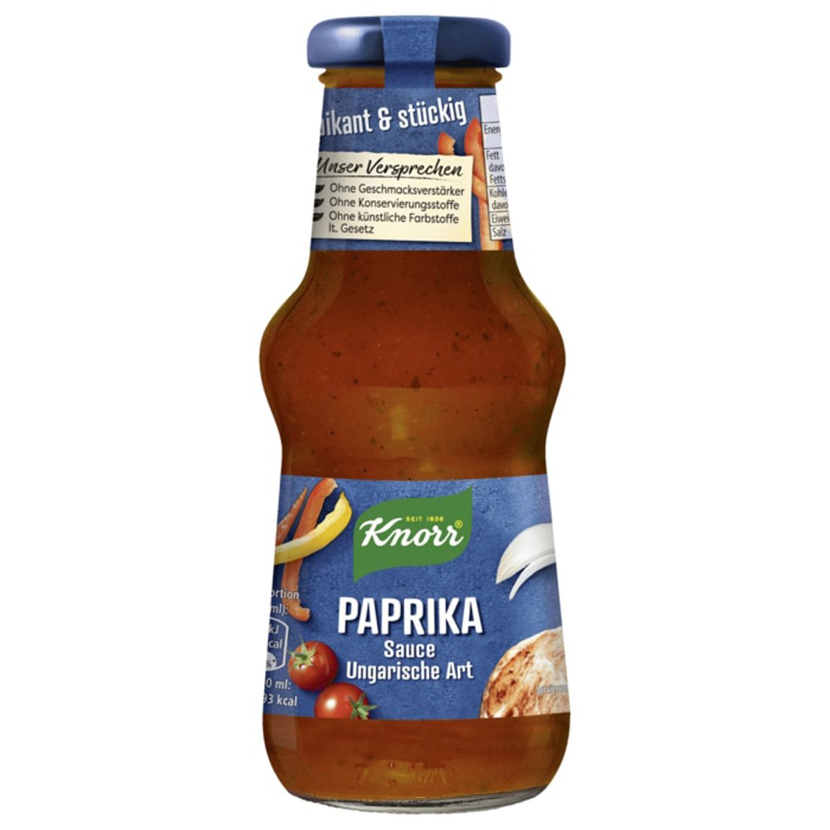 Knorr Saucen, Knorr Parikasauce ungarische Art pikant fruchtiger Geschmack 250ml