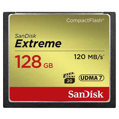 Sandisk CF Extreme Speicherkarte (128 GB, 120 MB/s Lesegeschwindigkeit)