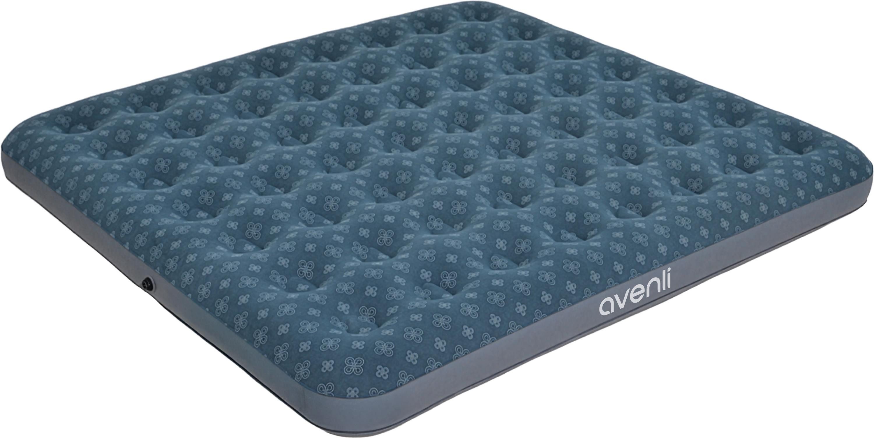 Avenli Luftbett Luftmatratze Camping für 2-3 Personen grün-deko 203x183x22cm King-Size, (Gästebett aufblasbar Ideal als Reisebett oder Isomatte, 1-tlg., Campingmatratze ohne Pumpe), für Indoor und Outdoor mit beflockter Oberfläche