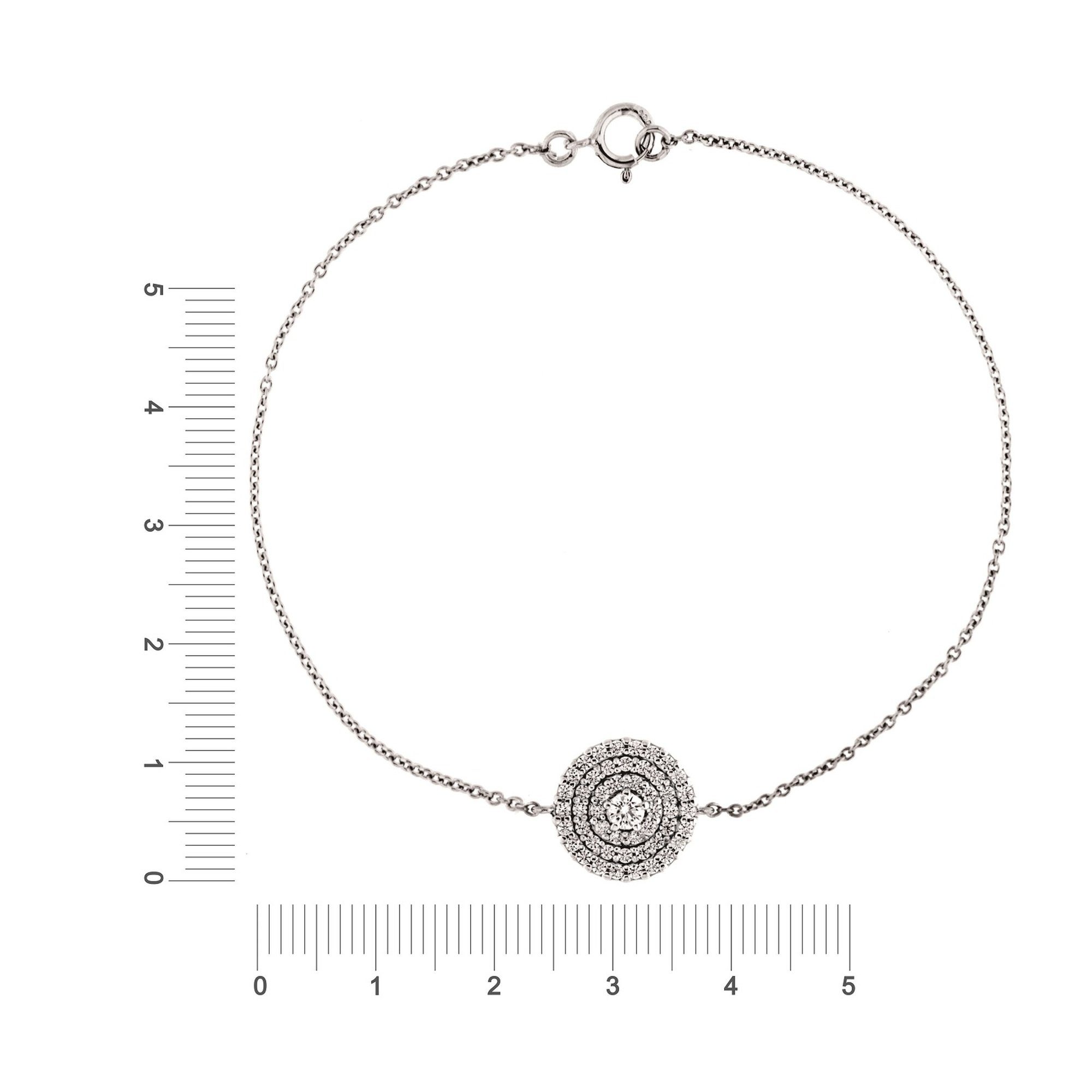 Jewel 925 Silber rund, Armband Smart Steine, Zirkonia