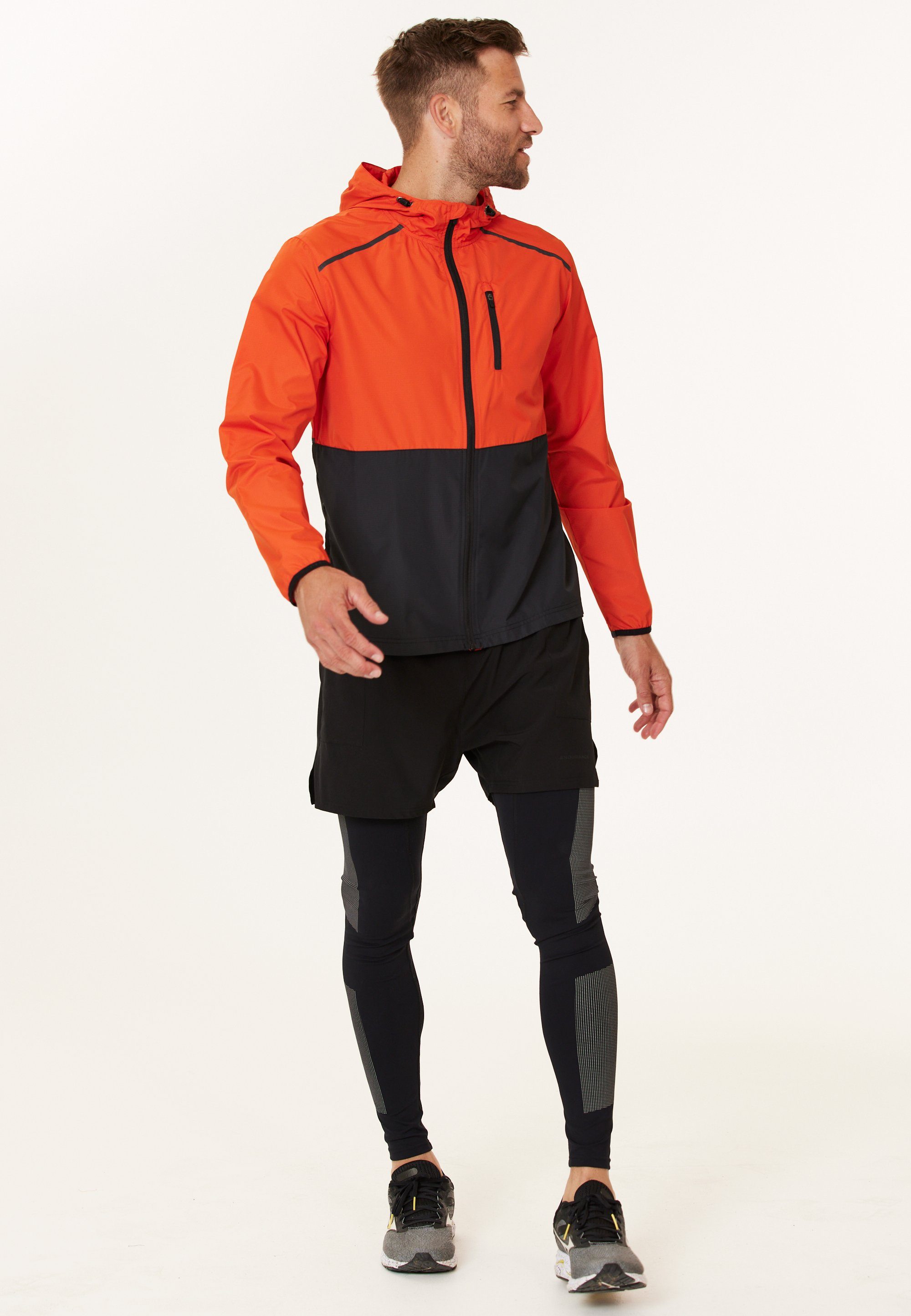 ENDURANCE Outdoorjacke Hugoee aus winddichtem neonorange Material