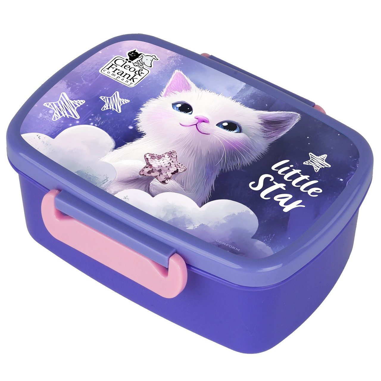GOLDKIDS Schulranzen für Mädchen, 8er-Set - (Schul-Rucksack für Kinder mit Federmäppchen, 1-tlg., - Schuhbeutel Trinkflasche und Brotdose), - Katze Motiv- 1-3 K – Bild 5 von 5