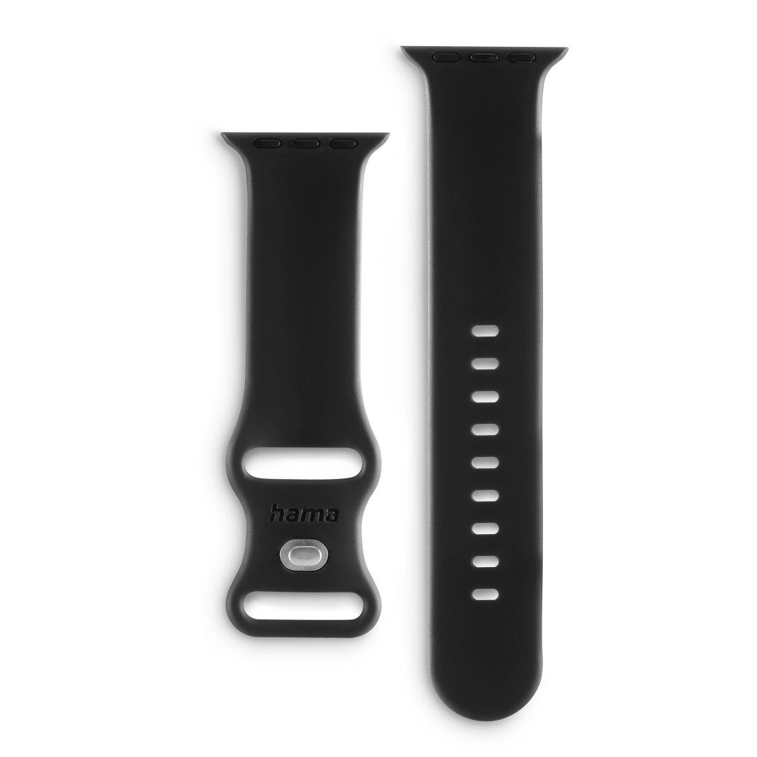 Hama Smartwatch-Armband schwarz 41 7, Wechselarmband 1 8, Watch 3, mm, SE, für mm, 38 Druckknopf, 4, Apple mm, Watch 9 6, Apple und 2, 40 Watch Silikon, 5, Apple