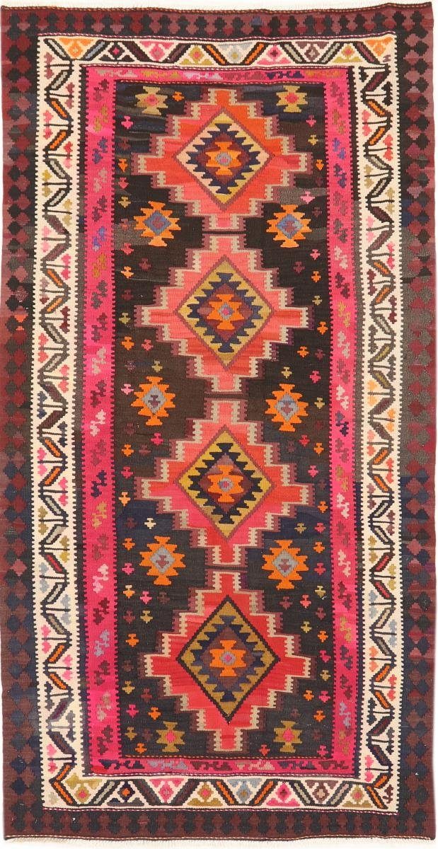 Orientteppich Kelim Fars Azerbaijan Antik 148x280 Handgewebter Orientteppich, Nain Trading, rechteckig, Höhe: 4 mm | Kurzflor-Teppiche