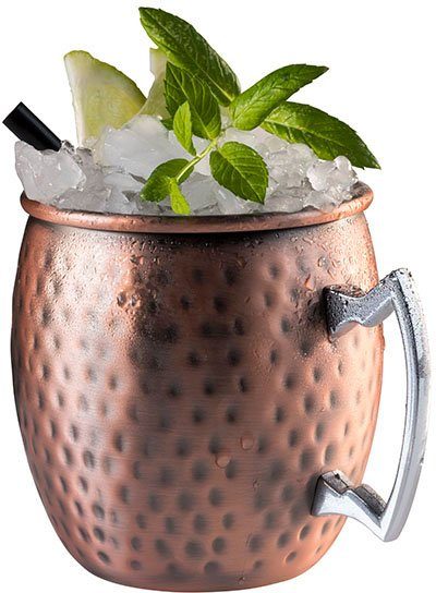 APS Кухлі Moscow Mule, Edelstahl, 500 ml, Кухлі-Set im Antik-Kupfer Look, 4-teilig
