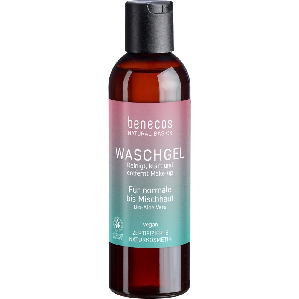 Benecos Gesichts-Reinigungscreme Natural Basics 200 Waschgel Vera, ml Aloe
