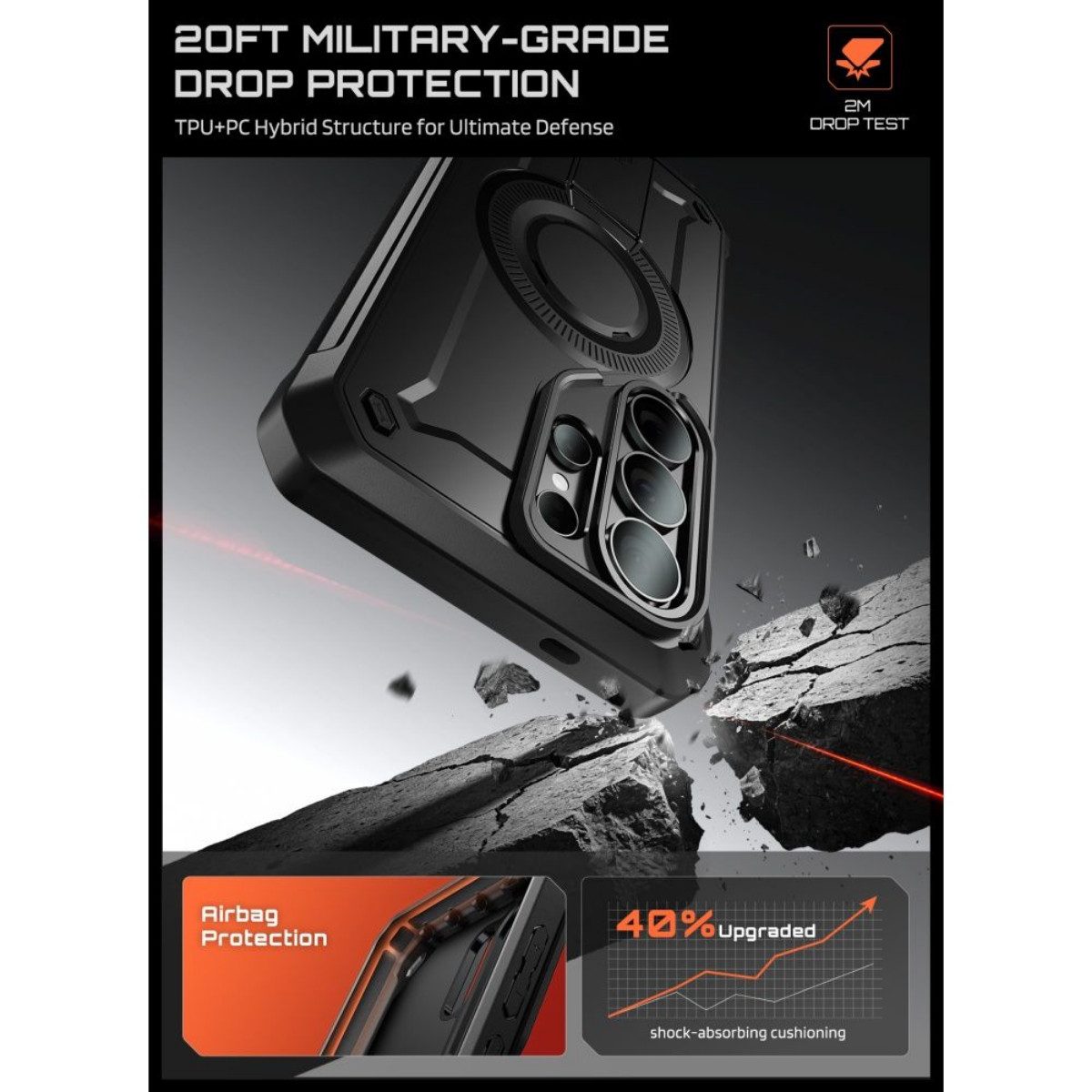 Supcase Schutz-Set Unicorn Beetle Pro Mag Handyhülle + Schutzglas Set Samsung S26 Ultra 6,9 Zoll, Zwei Frontrahmen-Optionen ermöglichen flexible Nutzung