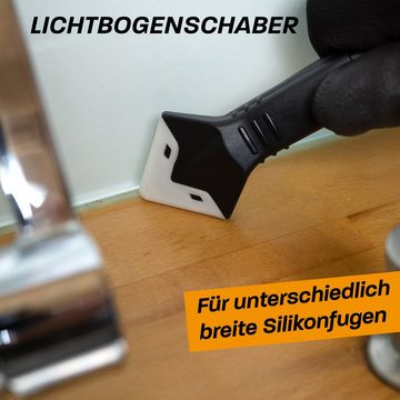 Hinrichs Multitool Silikonentferner, (Set), Fugenglätter, 3 in 1 Silikon Werkzeug