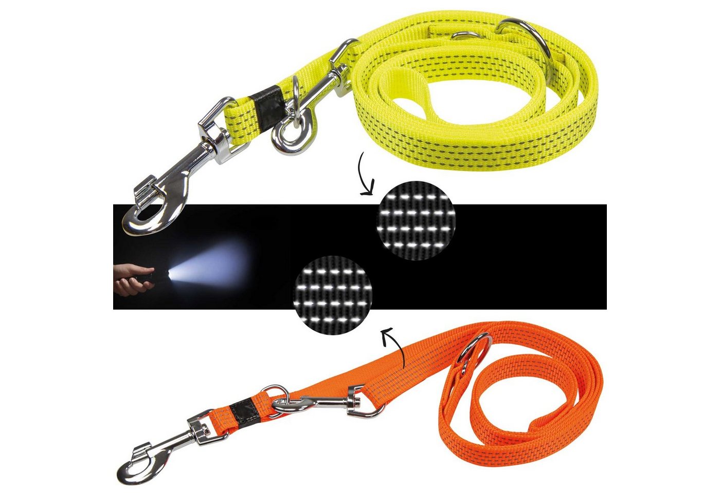 Thumbnail - Karlie Führleine Neon & Reflex Hunde Führleine, Nylon (1-tlg), verschieden Größen