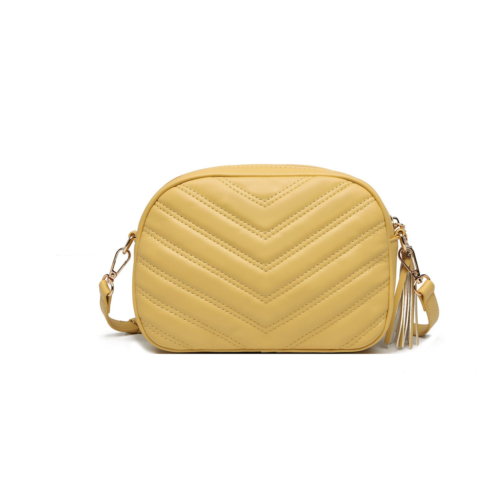 Miss Lulu Schultertasche Umhängetasche Damen mit Goldener Hardware – Mittelgroße Crossbody Bag