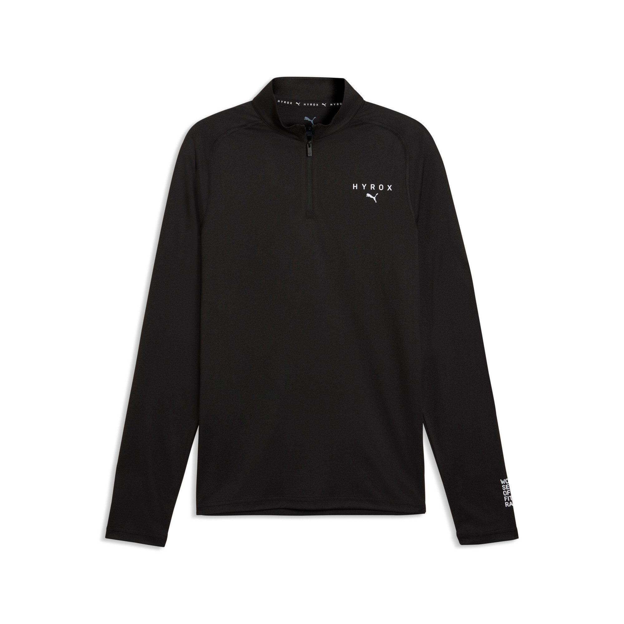 PUMA Trainingsshirt M X HYROX 14 ZIP Regular Fit, atmungsaktives Material, schnell trocknend