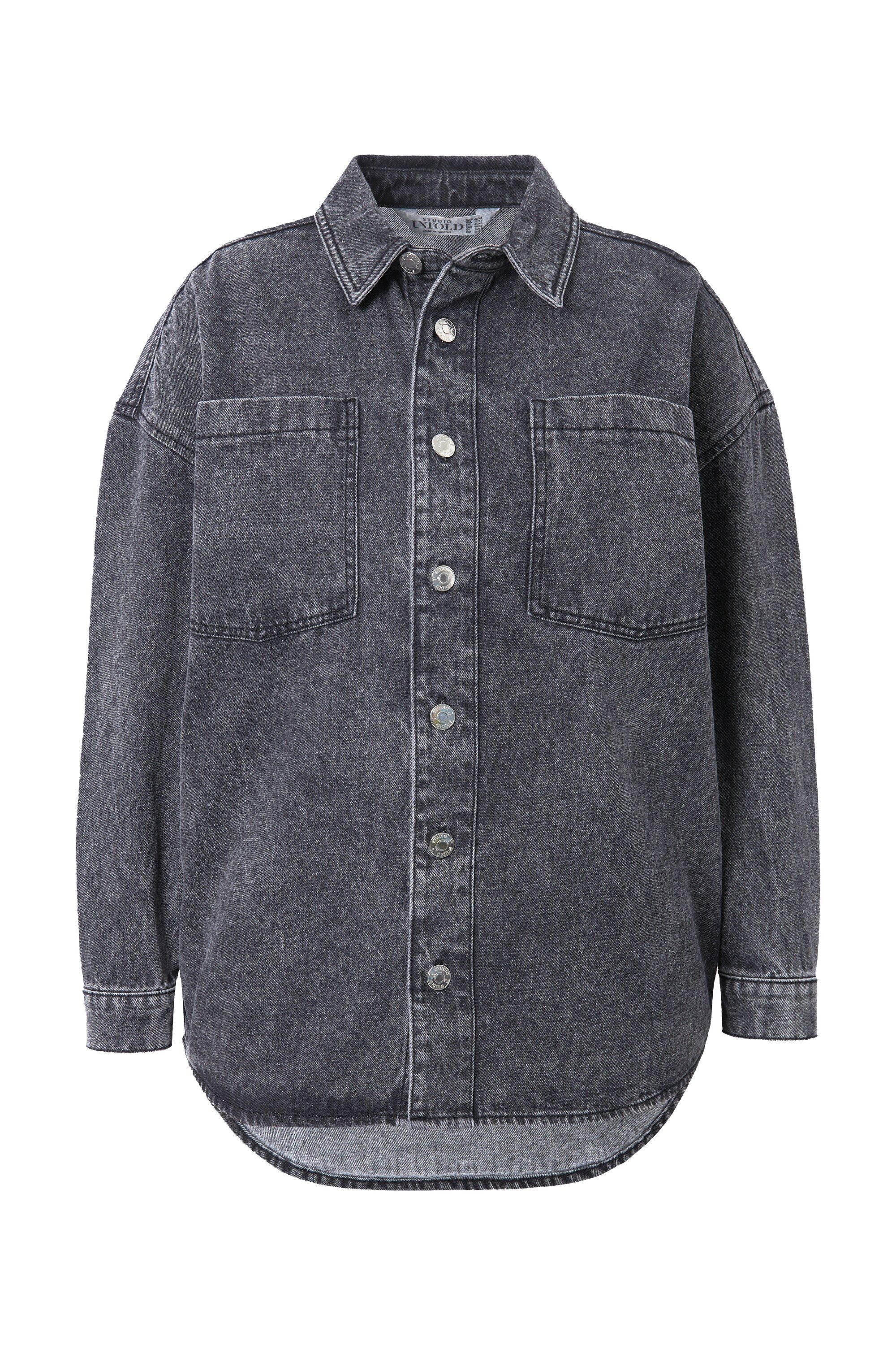 Studio Untold Hemdbluse Jeanshemd oversized Hemdkragen günstig online kaufen