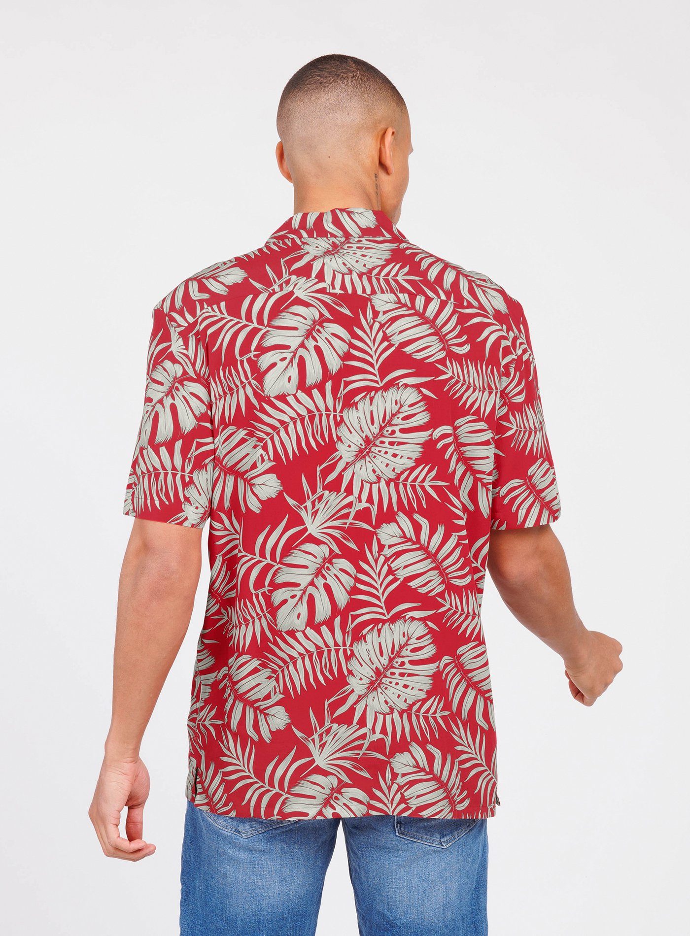 Key Largo Kurzarmhemd MSH HAVANNA 1/2 patterned (1-tlg)