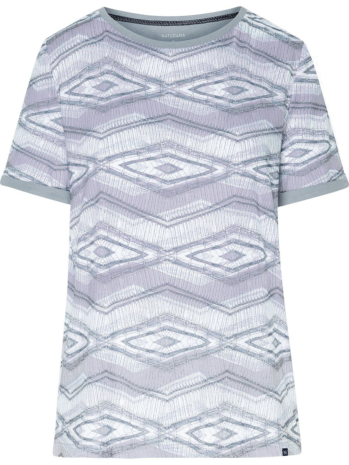 Damen Shirts Naturana T-Shirt Damen T-Shirt Loungewear (Stück, 1-tlg) Materialmix