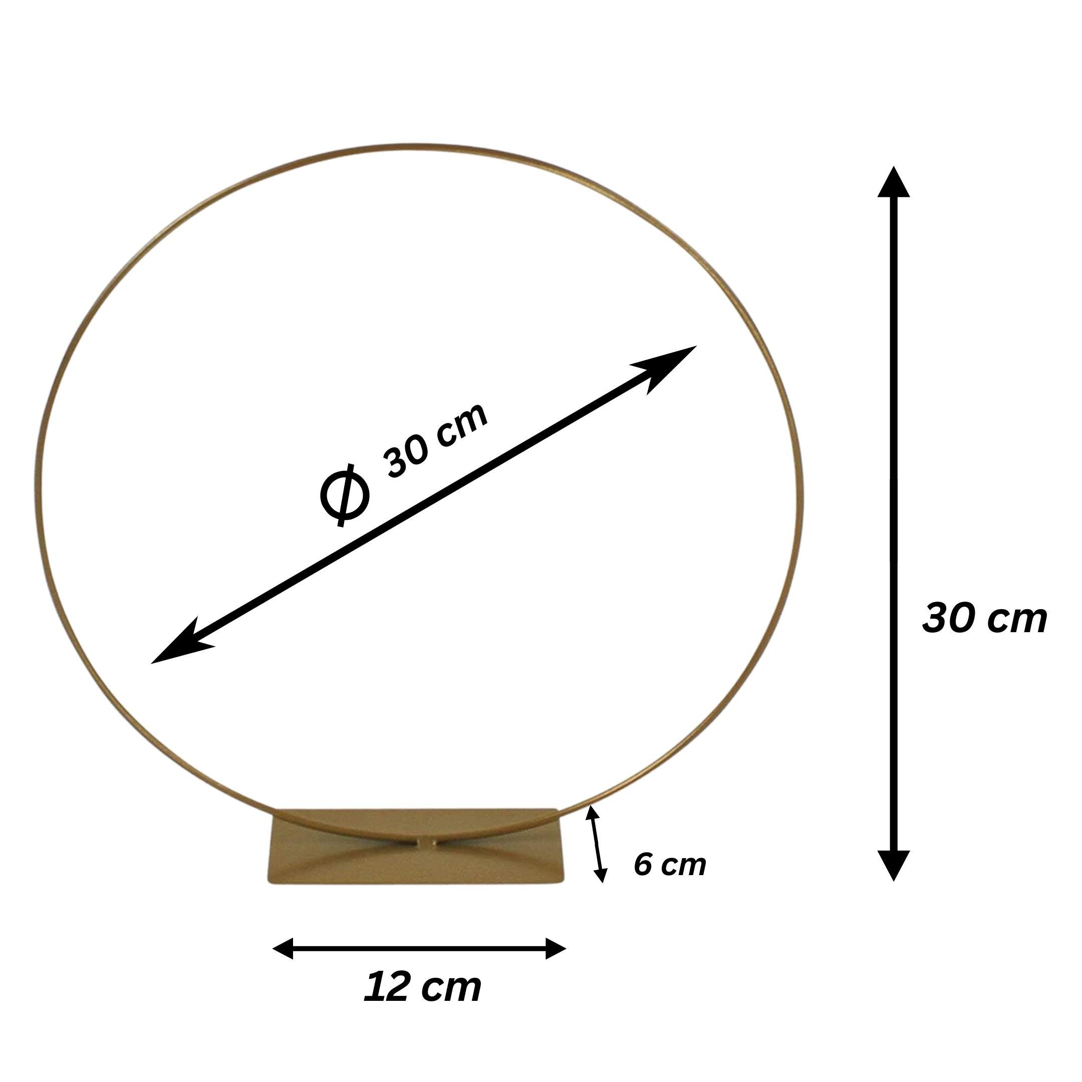 Dekoobjekt (Deko-Ring stellen zum Dekoring Gold cm), vor Kratzern zum Bing Fuß Moosgumminoppen 30 Gold Metallring mit Schutz Bada