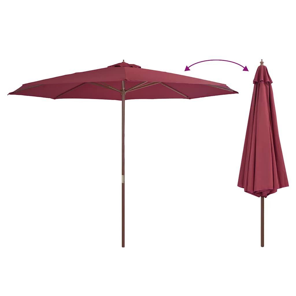 vidaXL Sonnenschirm Sonnenschirm mit Holzmast 350 günstig online kaufen