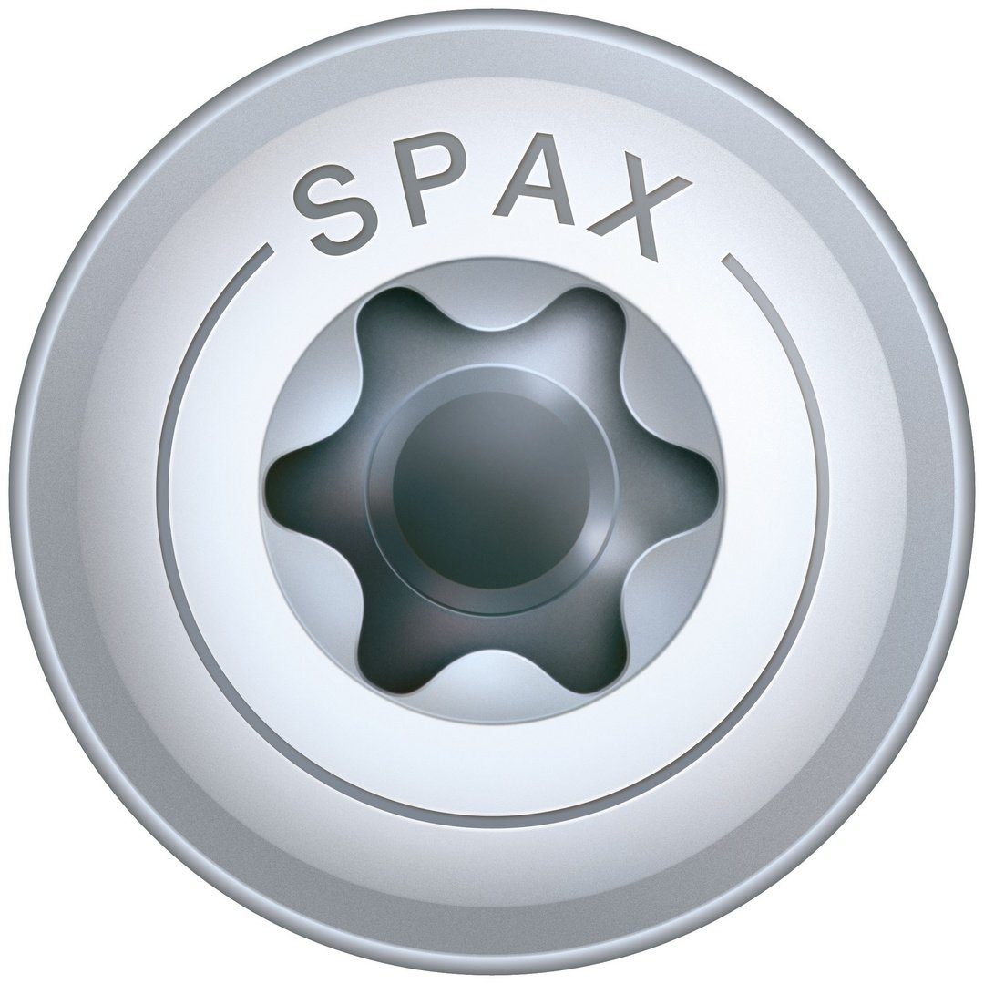 SPAX weiß Spanplattenschraube 6x280 50 (Stahl St), verzinkt, HI.FORCE, mm